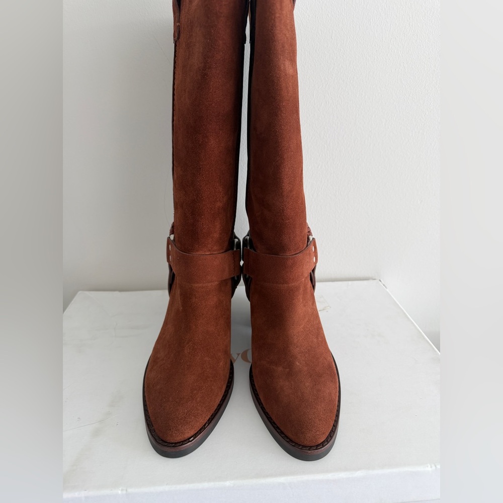 NEW See By Chloe Brown Suede Western Boots 39 US 8.5 - Picture 6 of 8
